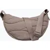 Got Bag Wavy Puffer Recycled Nylon Moon Bag In Gray