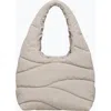 Got Bag Wavy Puffer Recycled Nylon Shoulder Bag In Neutral