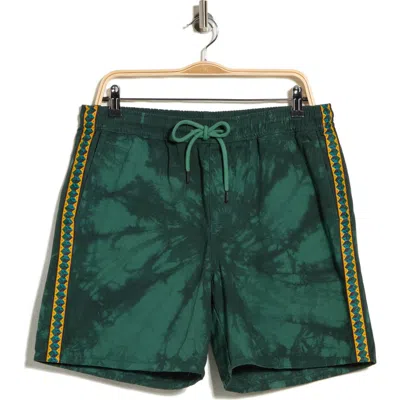 Gotcha Cortez Print Drawstring Shorts In Fir