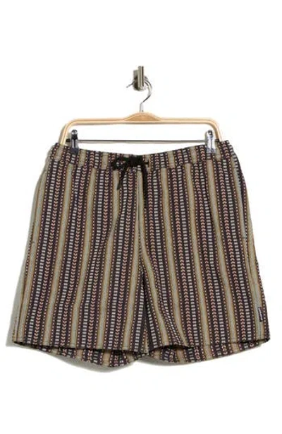 Gotcha La Brea Cotton Shorts In Obsidian
