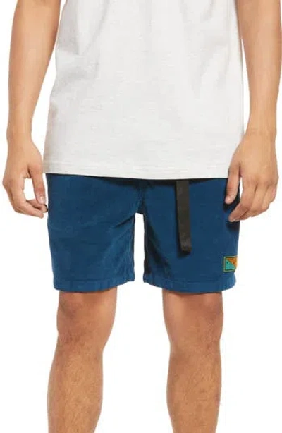 Gotcha Marrietta Stretch Corduroy Shorts In Blue