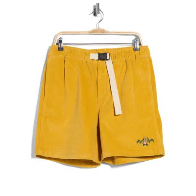 Gotcha Paradise Hills Corduroy Shorts In Yellow