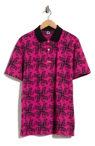 Gotcha San Jose Cotton Polo In Fuchsia Red