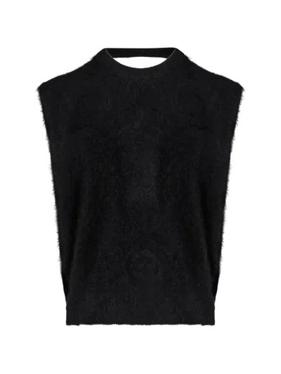 Gotha Belen Sleeveless Sweater In Black
