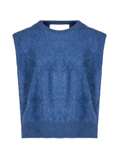 Gotha Belen Sleeveless Sweater In Blue