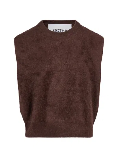 Gotha Belen Sleeveless Sweater In Brown
