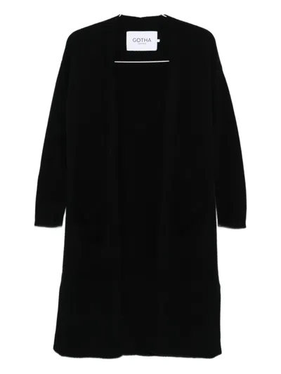 Gotha Cashmere Cardi-coat In Black
