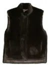 Gotha Collarless Gilet In Green