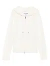 Gotha Hooded Zip-up Cardigan In White