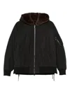 Gotha Hooded Zip-up Jacket In Brown