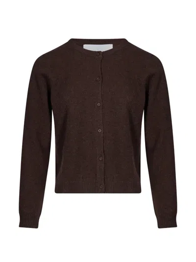 Gotha Naline Button-up Knit Cardigan In Brown