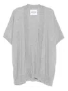 Gotha Open-front Cardigan In Gray