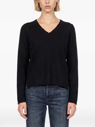 Gotha Penelope V-neck Cashmere Sweater In Black