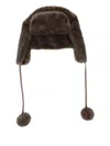 Gotha Pompom Hat In Brown