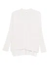 Gotha Ribbed-cuff Buttoned Cardigan In White