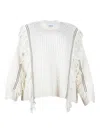 GOTHA RUFFLE-TRIM SWEATER