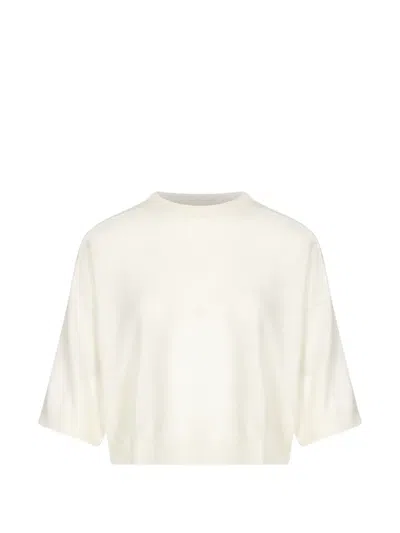 Gotha Short-sleeve Crew-neck Sweater In White
