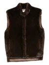 Gotha Sleeveless Gilet In Brown