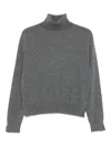 Gotha Turtleneck Long-sleeve Sweater In Gray