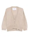 Gotha V-neck Buttoned Cardigan In Neutral