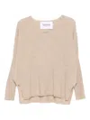 Gotha V-neck Long-sleeve Sweater In Neutral