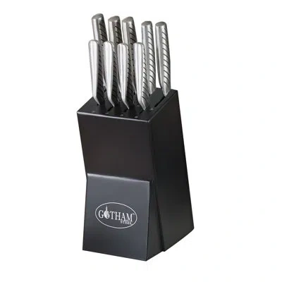 Gotham Steel 10 Piece Knife Block Set In Stainless Steel