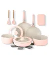 Gotham Steel 18pc Nonstick Ceramic Cookware Set With Detachable Handles