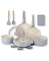 Gotham Steel 18pc Nonstick Ceramic Cookware Set With Detachable Handles