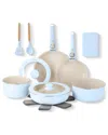 Gotham Steel 18pc Nonstick Ceramic Cookware Set With Detachable Handles