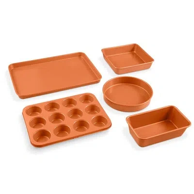 Gotham Steel 5 Piece Nonstick Bakeware Set, Oven & Dishwasher Safe In Copper