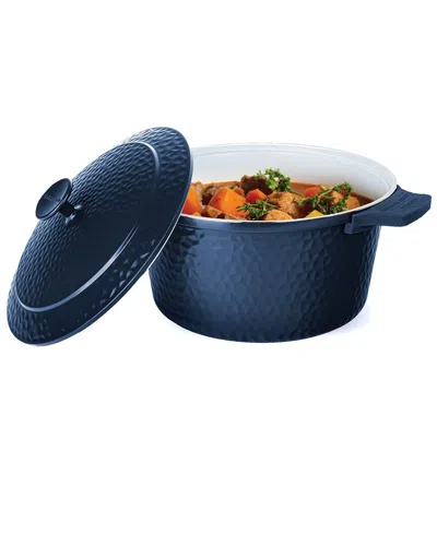 Gotham Steel 5qt Hammered Dutch Oven With Lid In Blue