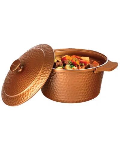 Gotham Steel 5qt Hammered Dutch Oven With Lid In Metallic
