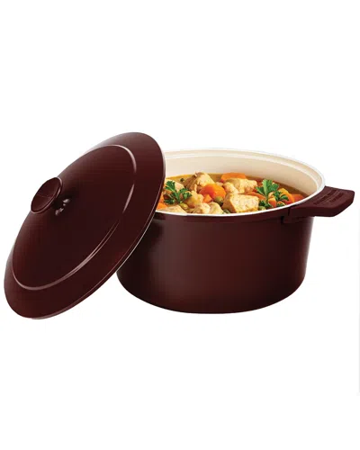 Gotham Steel 5qt Lightweight Dutch Oven With Lid In Burgundy