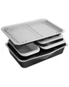 Gotham Steel 6pc Nonstick Ceramic Stackable Bakeware Set In Black