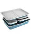 Gotham Steel 6pc Nonstick Ceramic Stackable Bakeware Set In Blue