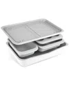 Gotham Steel 6pc Nonstick Ceramic Stackable Bakeware Set In White