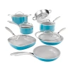 Gotham Steel Aqua Blue 12-pc. Nonstick Cookware Set In Blue