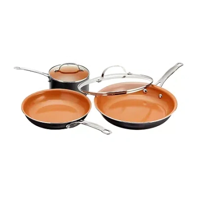 Gotham Steel Copper 5-pc. Cookware Set In Orange