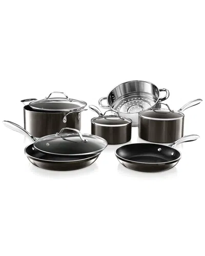 Gotham Steel Platinum Cast 10pc Cookware Set In Silver