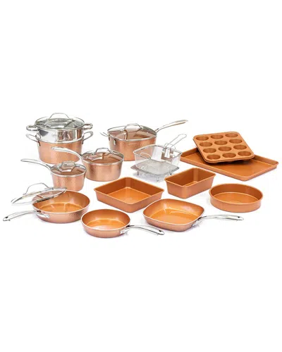 Gotham Steel Hammered 20pc Cookware & Bakeware Set In Copper