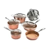 Gotham Steel Hammered Copper 10-pc Nonstick Cookware Set In Orange