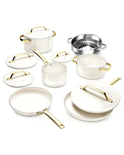 Gotham Steel Modern 11pc Ceramic Nonstick Cookware Set In Neutral
