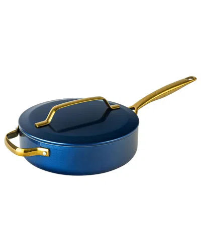 Gotham Steel Modern 4 Qt Ceramic Nonstick Sautž Pan With Lid In Blue