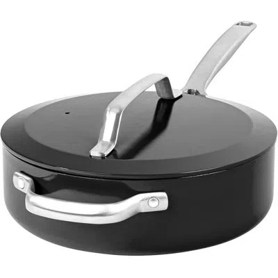 Gotham Steel Modern 4 Qt Nonstick Saute Pan With Lid In Black