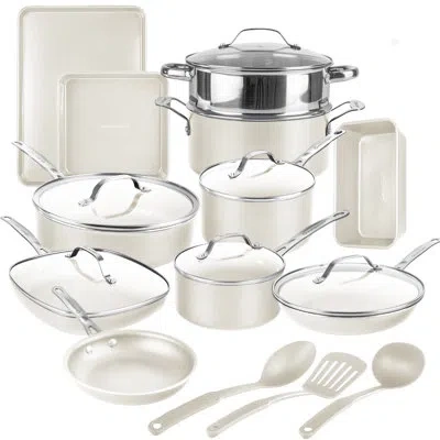 Gotham Steel Naturals 20 Pc Express Cookware And Bakeware Set With Utensils In Neutral