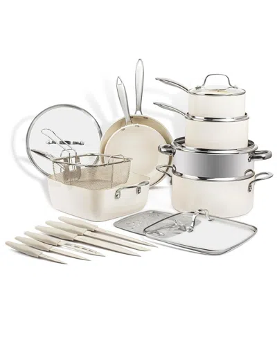 Gotham Steel Naturals 20pc Nonstick Cookware & Knife Set In Neutral