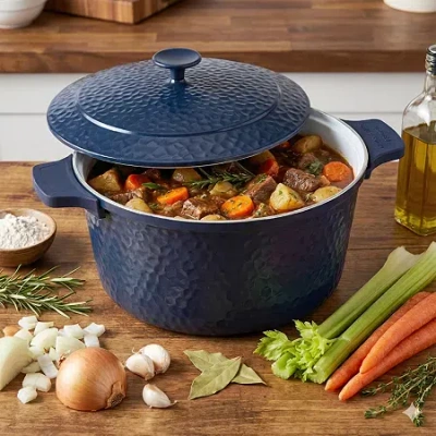 Gotham Steel Non-stick Dutch Oven In Blue