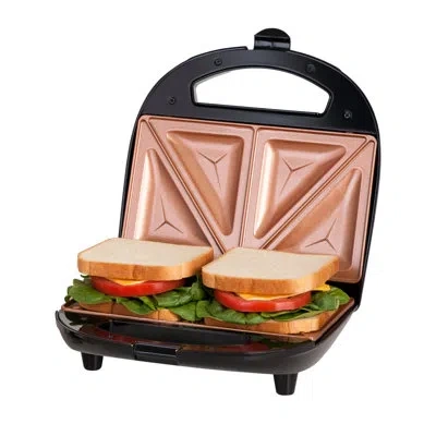 Gotham Steel Non-stick Indoor Electric Sandwich Panini Grill In Non-stick Copper