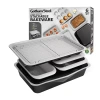 Gotham Steel 6pc Nonstick Ceramic Stackable Bakeware Set In Black