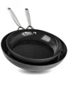 Gotham Steel Professional 2x Hard Anodized Ultra Ceramic 10" And 12" Frying Pans